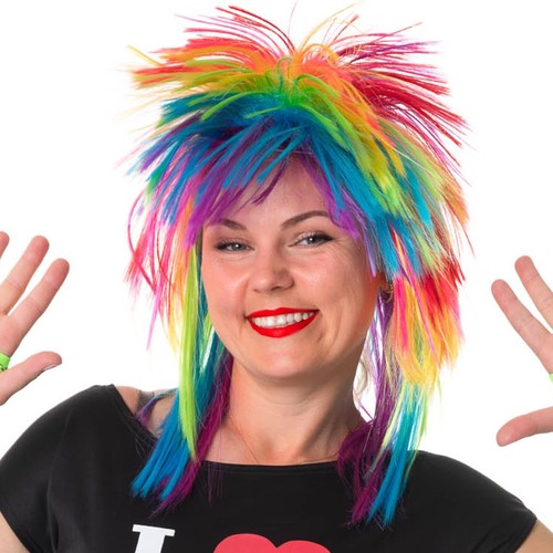 80s rainbow long mixed multi - rainbow,