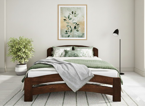 Solid wood bed frame super - bed,
