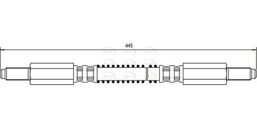 Apec front brake hose - brake, for
