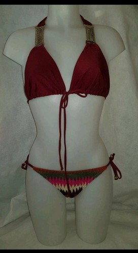 Gorgeous maroon bahimi bikini - gorgeous,