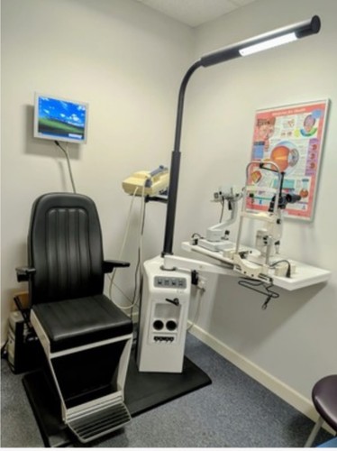 Optometry examination chair - chair,