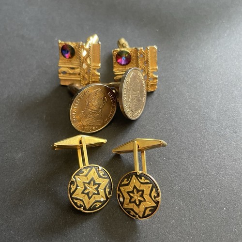 Vintage men cufflinks - vintage, lot