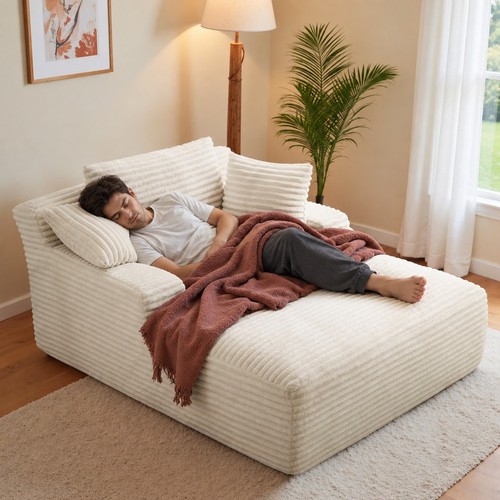 White daybed armchair with - armchair,