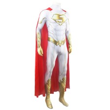 White Superman Jumpsuit Cloak
