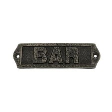 BAR Sign Plaque Antique Style
