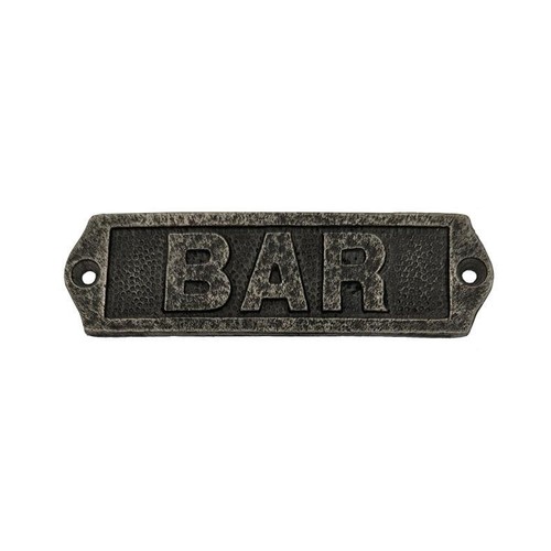 Bar sign plaque antique style - bar,