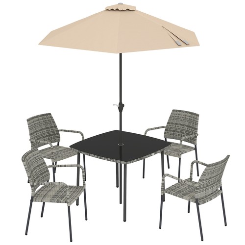Seater rattan dining set - 4,