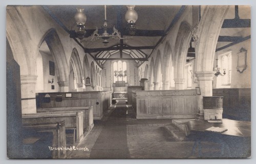 Rppc brookland church - rppc, interior