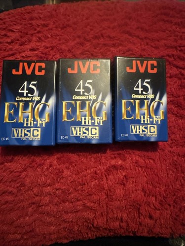 Three jvc ehg vhsc 45 - jvc,