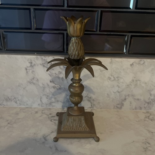 Antiqued brass pineapple - 9”,