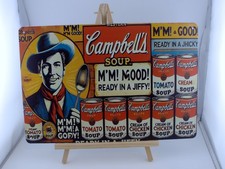 Campbell's Soup Retro Tin Sign Misprint Western Cowboy Advertising Decor