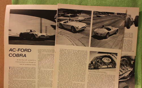 Ford cobra road test - road,