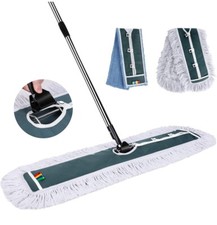 Myiosus Industrial Mop, 105cm Extra Large Floor Mop with Microfiber & Cotton Mop