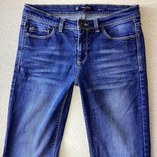 LADIES OASIS MY SCARLET SLIM BOOTCUT Y2K Blue Jeans Size 12 R W30 L30 (468G)