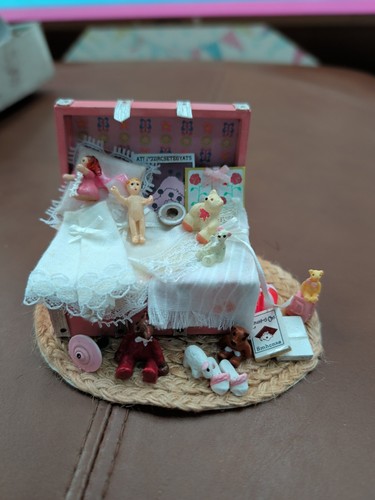 Dolls house scales pink - dolls,