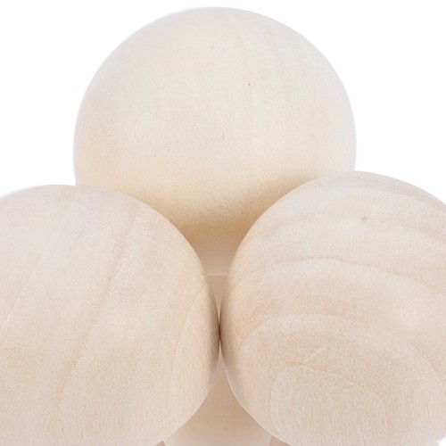 30pcs wooden mushroom - wooden, natural