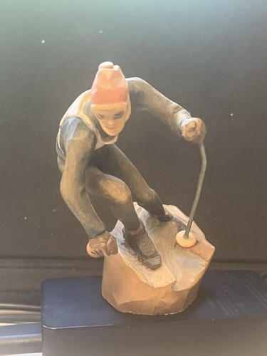 Vintage anri wooden skier - anri,