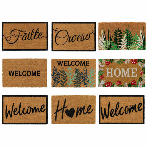 Coir door mat welcome doormat - mat,