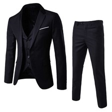 UK Mens 3pcs Suit Formal One