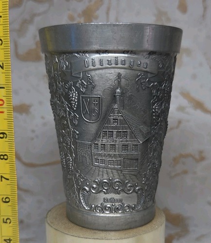 Pewter goblet souvenir cup - souvenir,