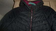 MOUNTAIN WAREHOUSE BLACK/MIX LINED HOODED JACKET,ZIP, POCKETS,18  VGC