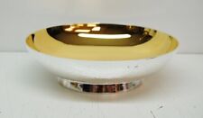 BOWL / DISH PATEN SILVER AND GOLD PLATED - HAMMERED FINISH  (COMMUNION) 8"