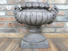 Stone Grey Fluted Urn Planter