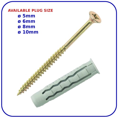 Wall plugs and screws - wall,