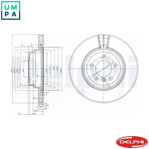 Brake disc bg3959 - bg3959, bmw