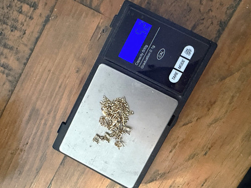 9ct scrap gold - and, cross