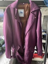 Men's Victorian Frock Coat Gothic Steampunk Tailcoat, Purple, M