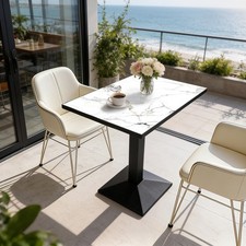 Rectangular dining table - rectangular, metal