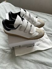 ISABEL MARANT Beth Sneaker Trainer Light White Black Leather Low Top UK8 EU 41