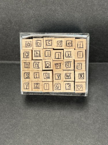 Alphabet letters rubber stamp - letters,
