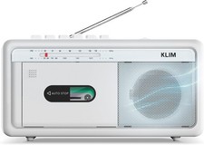 KLIM Portable Cassette Player & Tape Recorder with AM FM Radio USB Bluetooth