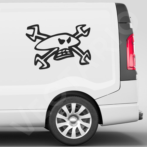 Xxl guy martin skull decal - 2,