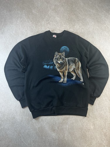 Vintage jerzees wolf - wolf, graphic