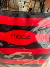 MACY HANDBAG BLACK AND RED WITH CARRY HANDLES
