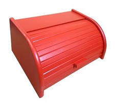 Wooden Red Bread Bin Box
