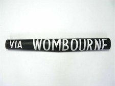 Vintage 1986 screen printed Bus destination blind Wolverhampton Via Wombourne