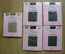 LAST 1! Lot 5 Pairs Vintage 1980s Patterned Fashion Tights: Mixed Cols/Designs