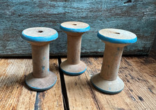 3 Vintage Wooden Industrial