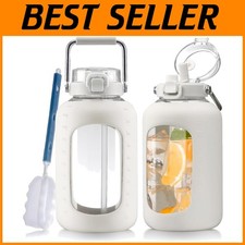 Large Glass Water Bottle with