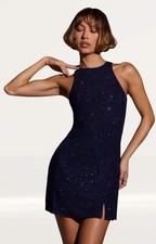 Oh Polly Womens Navy Sequin