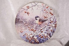 Wedgwood Winter Woodland 1997 wild birds  8" across plate
