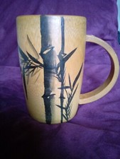 Tiki Beer Mug Vintage 1960`s Painted Bamboo  Design  New Condition