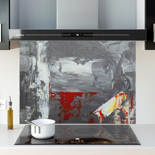 Kitchen glass splashback - kitchen,