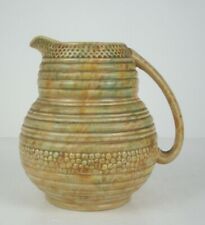 Rare Vintage Royal Falcon Ware Hooped & Bobble Textured Large Jug Pattern No.4