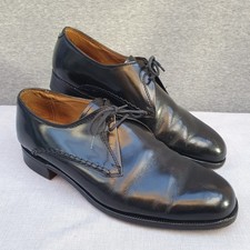 Barker of Earls Barton Derby Shoes Mens Black Leather UK 7.5 EUR 41.5