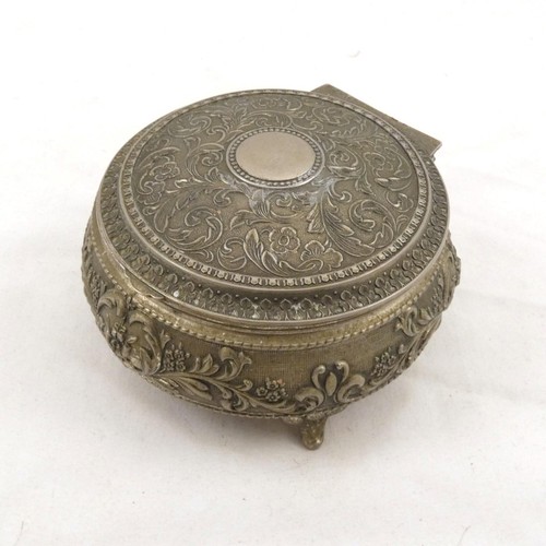 Japanese trinket box silver - japanese,